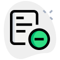 Remove document from company digital file system icon