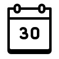 Kalender 30 icon