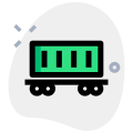 Container box train transportation facility - Rail logistic service icon