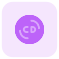 Compact disc for music and audio files icon