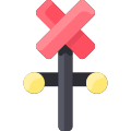 Bahnübergangsschild icon