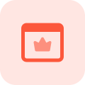 Premium membership online crown badge on internet icon