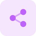 Share web link on social media network icon
