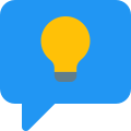 New ideas shared on a text message isolated on a white background icon