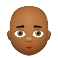 Bald Woman Medium Dark Skin Tone icon