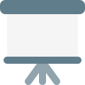 White board presentation isolated on white background icon