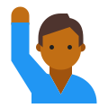 Man Raising Hand Skin Type 5 icon