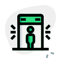 contrôle-de-sécurité-externe-à-travers-le-détecteur-de-métal-portes-aéroport-vert-tal-revivo icon