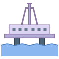 Plateforme pétrolière en mer icon