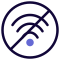 No wireless internet connectivity in a specific area icon