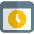 Time delay function on a web browser icon
