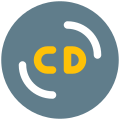 Compact disc for music and audio files icon