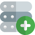 Add more storage to company server isolated on a white background icon