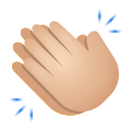 Clapping Hands Light Skin Tone icon