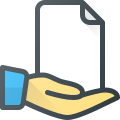 Hand Holding Paper icon