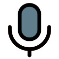 Audio recording Logotype of a microphone layout icon