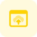 Cloud Computing upload button under the landing page template icon