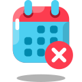 Calendar Delete icon