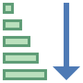 Clasificación ascendente icon