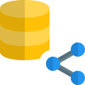 Share files on a database backup network icon