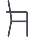 обеденный стул-боковой вид icon