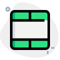 Blank cell spread-sheet cell section interface key icon