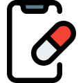 Purchasing the prescription medicine from the smartphone icon