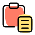 Paste the content to clipboard, computer file system. icon