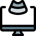 Ultrasound report check on a desktop computer isolated on a white background icon