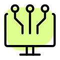 Wired LAN connection for minimum latency in personal computer icon