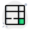 Right columb with rows table template layout icon