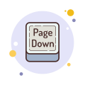 botón de bajar página icon