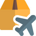 Air cargo service with premium logistic department icon