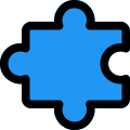Puzzle in business solving isolated on background icon