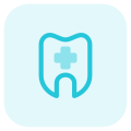 Dental Care department in a hospital section with tooth logotype icon