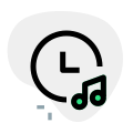 Music playback set with the timer layout icon