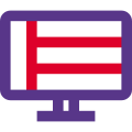 Stripes pattern on a computer software dashboard icon