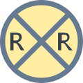 Bahnübergangsschild icon