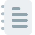 Notebook with verticle coil binding spiral layout icon