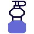 Water bottle with glucose to enhance energy levels icon