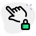 Lock the screen with single tap - padlock Logotype icon