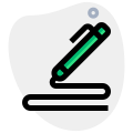Portable device for printing with tip isolated on a white background icon