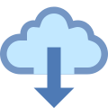 Von der Cloud herunterladen icon