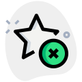 Cancel delete ratings on an online feedback portal icon