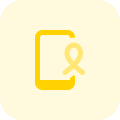 Information regarding cancer viewed on a smartphone icon