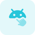 Mouse pointing device connected to Android operating system icon