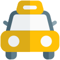 Cab service for the tourist staying in hotel room icon