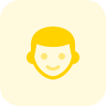 Man face with minimal expression emoticon shared in instant messenger icon