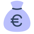 Bolsa de dinero de euros icon