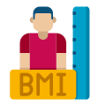 外部身体质量指数健身和健康生活平面图标 icon